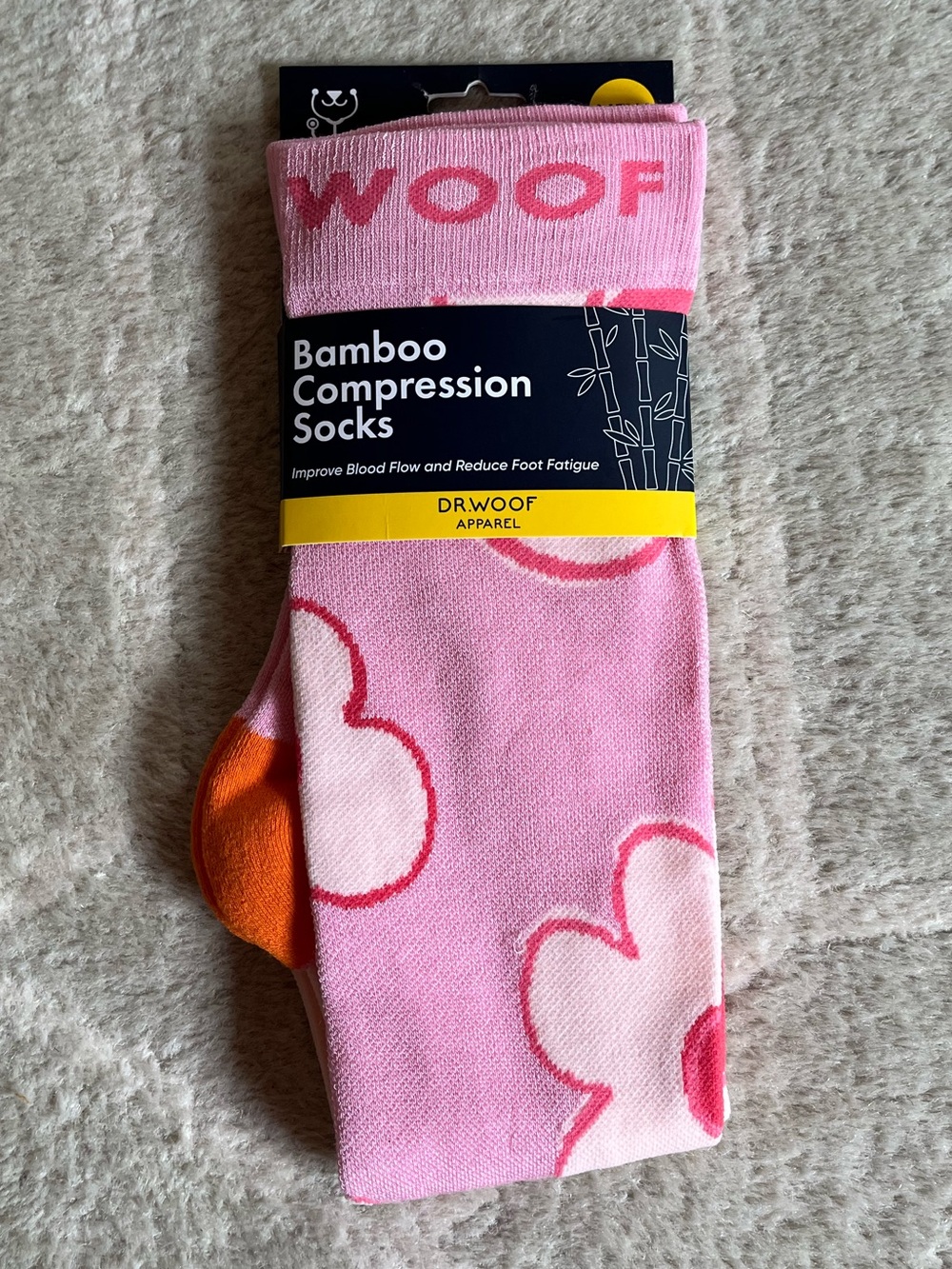 Woof Flower Power Bamboo Compression Socks